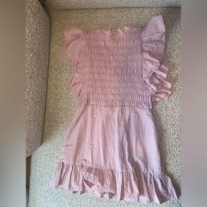 Nasty Gal Pink Smocked Ruched Sundress
